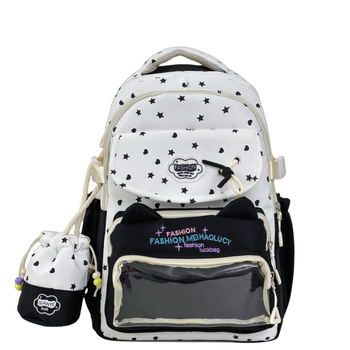 Školska torba za djevojčice, najlon, prozračna, otporna na habanje, proširiva, zakrivljene naramenice
