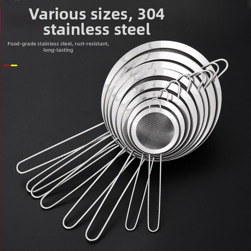 Jy-mfs-001 Sito na múку, 304 nerezová oceľ, zosilnená sieťka, ručné použitie, moderný minimalistický štýl