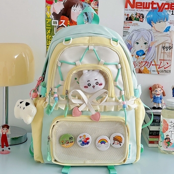 Nothing nylon ruksak za djevojke, mladenački kampus stil s anime uzorkom