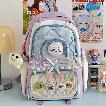 Nothing nylon ruksak za djevojke, mladenački kampus stil s anime uzorkom