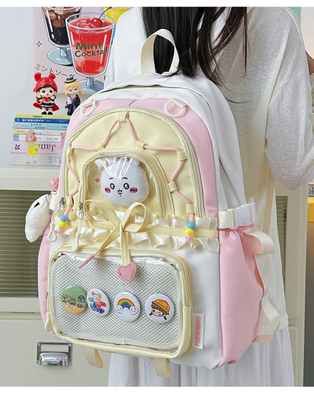 Nothing nylon ruksak za djevojke, mladenački kampus stil s anime uzorkom