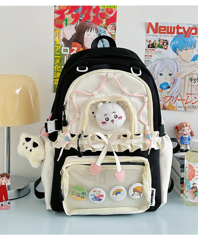 Nothing nylon ruksak za djevojke, mladenački kampus stil s anime uzorkom