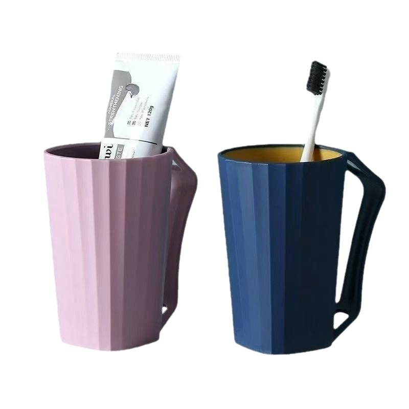 Set čašica za ispiranje za parove – minimalističke plastične čašice za zube s kutijom za pohranu