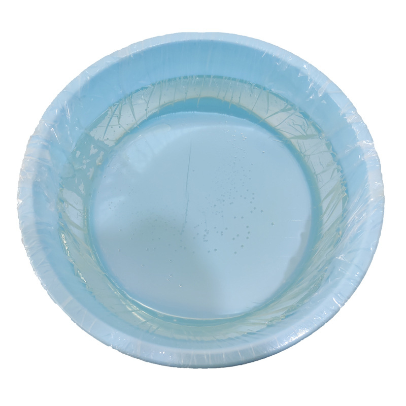 Egyszer használatos mosdózacskó, műanyagból, vízálló, hőzáró élű lezárás, 100% tiszta anyag, tömeg 0,1-0,3 kg