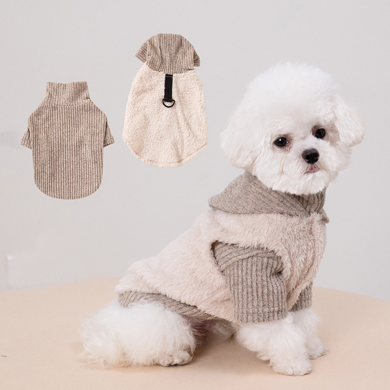 Dvodelni set dukserica za pse za jesen/zimu s kopčom za povodac | poliester | unisex | Yk&loving