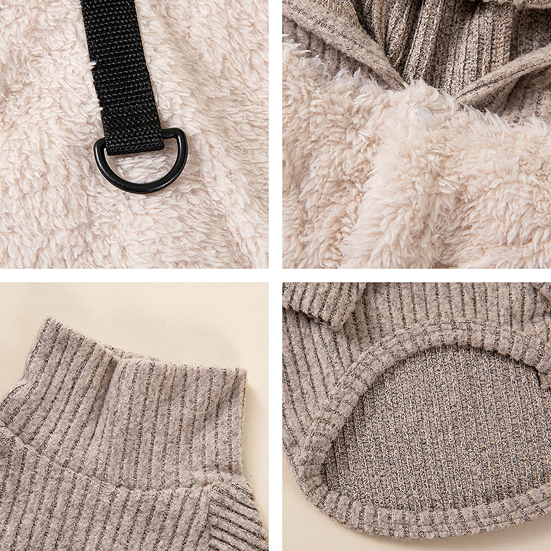 Dvodelni set dukserica za pse za jesen/zimu s kopčom za povodac | poliester | unisex | Yk&loving