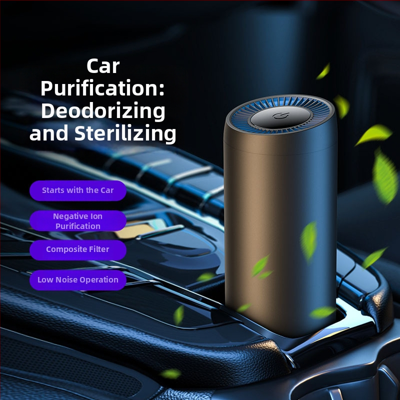 Automobilový čistič vzduchu | hliníkový zliatinový kryt + ABS (model YJ-01; USB výkon 3W; koncentrácia záporných iónov 1 600 000; napätie 5V)