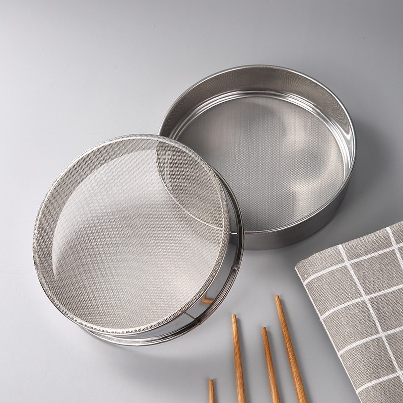 Nirvana sito za brašno, mreža 40, Premium 201 nehrđajući čelik, ručno, za kućnu upotrebu i pečenje