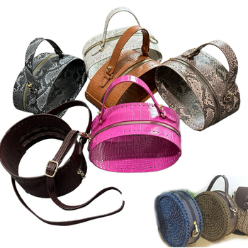 Υφαντό αξεσουάρ τσάντας με ριγέ σχέδιο, PU υλικό, εξαιρετικά ελαφρύ, μακριά ιμάντας ώμου