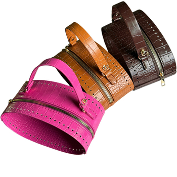 Υφαντό αξεσουάρ τσάντας με ριγέ σχέδιο, PU υλικό, εξαιρετικά ελαφρύ, μακριά ιμάντας ώμου