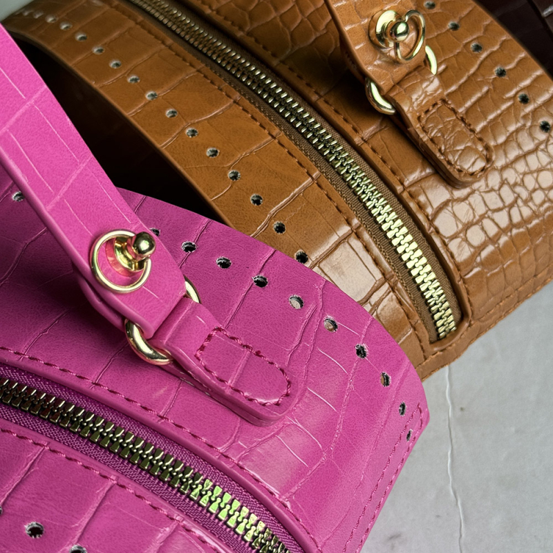 Υφαντό αξεσουάρ τσάντας με ριγέ σχέδιο, PU υλικό, εξαιρετικά ελαφρύ, μακριά ιμάντας ώμου