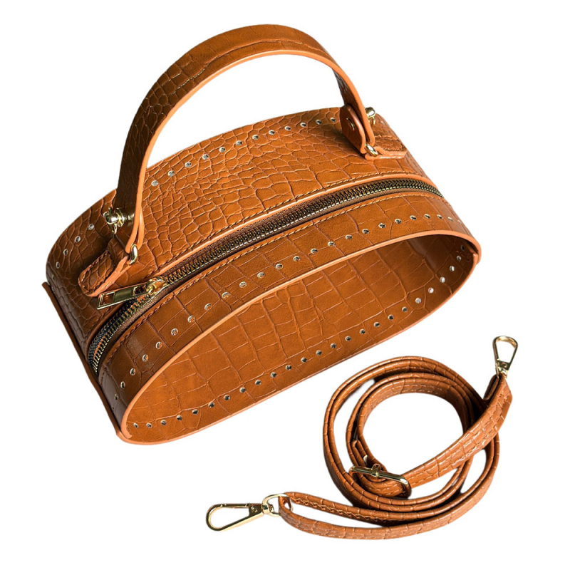 Υφαντό αξεσουάρ τσάντας με ριγέ σχέδιο, PU υλικό, εξαιρετικά ελαφρύ, μακριά ιμάντας ώμου