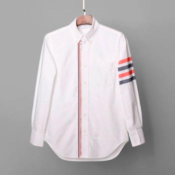 Muška bijela košulja s dugim rukavima, slim fit, s zatvaračem na prednjem dijelu, europsko-američki stil, kôd B0143