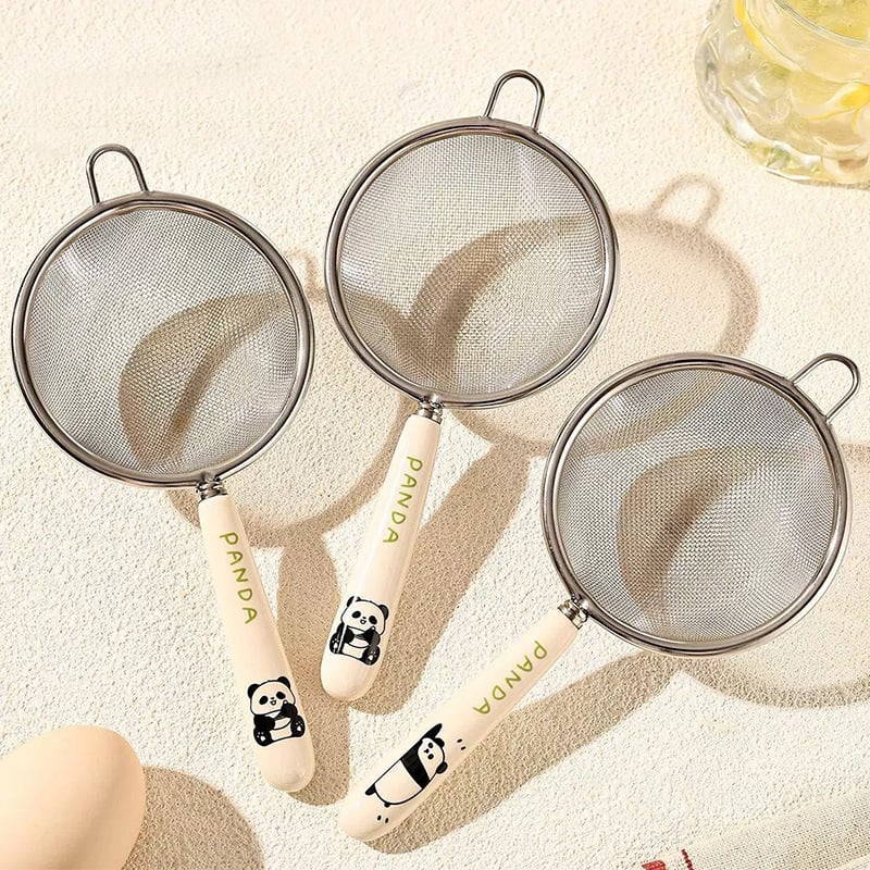 Kuhinjski sito za filtraciju od keramike i 304 nehrđajućeg čelika | jednostavan stil, s jednim kukom, prilagodljivo