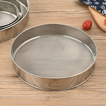 Κοσκινάκι αλευριού από ανοξείδωτο χάλυβα 304, διπλό πλέγμα 60/40, υπερ-λεπτό με πυκνά τρύπες, για αρτοποιία