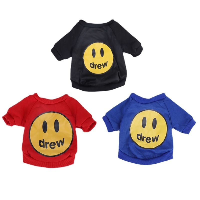 Pamut macska pulóver, angol stílus, mosolygós arc dizájn, szőrzet hullás elleni funkció