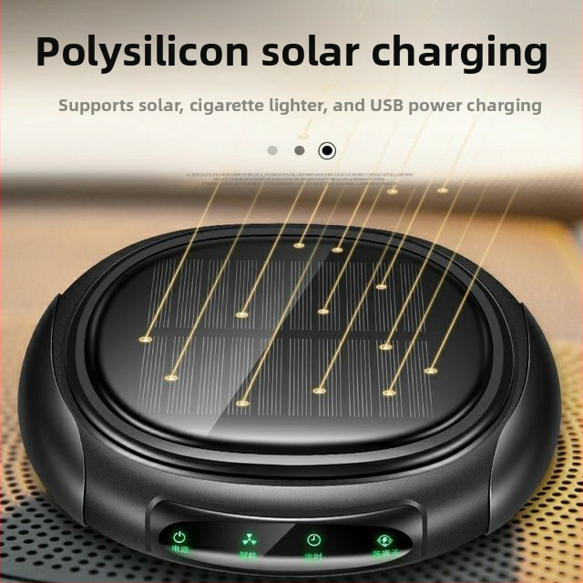 Αντιρροφητής αέρα αυτοκινήτου με ηλιακή τροφοδοσία, Έξυπνο σύστημα, Αρνητικά ιόντα, Απομάκρυνση φορμαλδεΰδης και οσμών