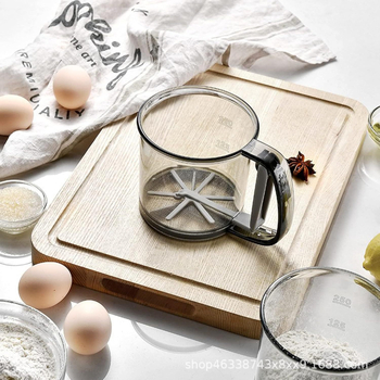 Cernător de făină din plastic, cu acționare manuală, pentru bucătărie de acasă și coacere