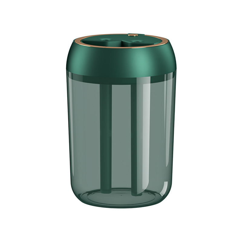 Επιτραπέζιος USB υγραντήρας με διπλές εκπομπές ατμού, δεξαμενή 1,0–2,5 L, χρονοδιακόπτης 2–8 h, USB τροφοδοσία, οικιακή χρήση, έως 10 τ.μ.