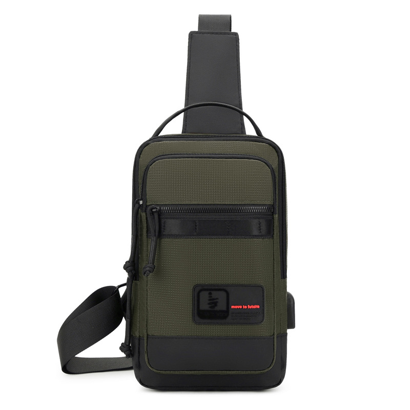 Muška torbica za prsa od Oxford platna – gradski minimalistički stil, prozračna, s dovoljno prostora za pohranu.