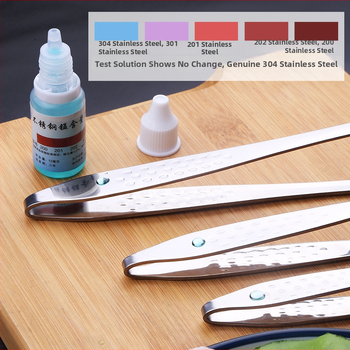 Klip na jedlo s predĺženou rukoväťou, z nerezovej ocele 304, viacúčelový, protišmykový, odolný voči hrdzi