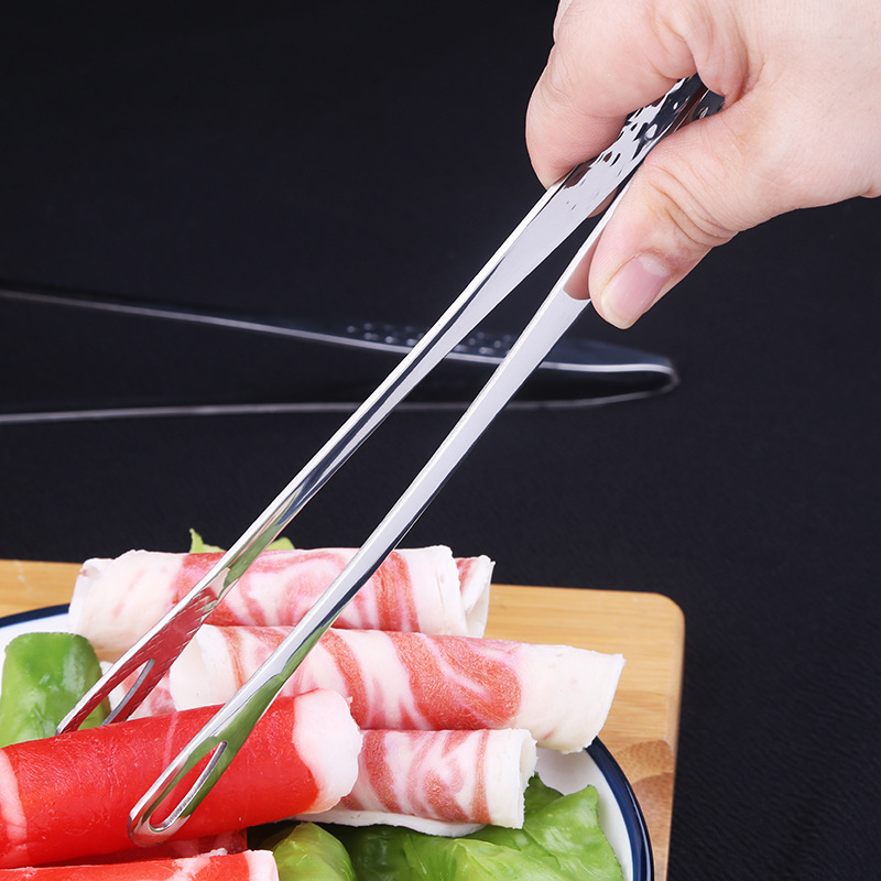 Klip za hranu s produljenom drškom, od nehrđajućeg čelika 304, višenamjenski, protuklizni, otporan na hrđu