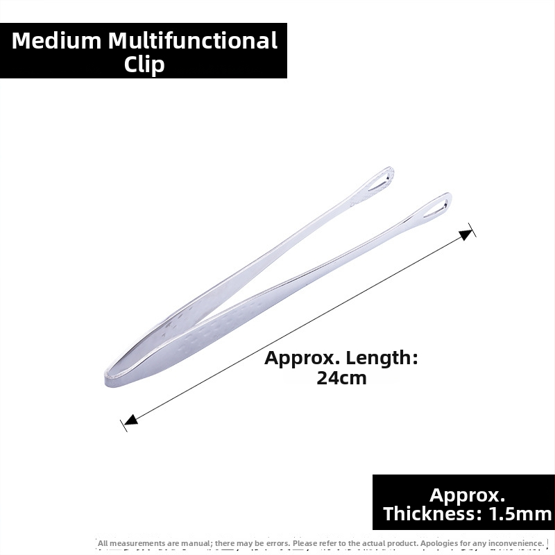 Klip na jedlo s predĺženou rukoväťou, z nerezovej ocele 304, viacúčelový, protišmykový, odolný voči hrdzi