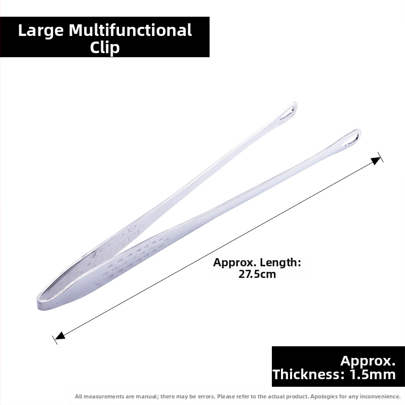 Klip na jedlo s predĺženou rukoväťou, z nerezovej ocele 304, viacúčelový, protišmykový, odolný voči hrdzi