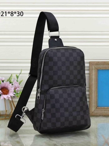 Muška torba preko prsa – ulični stil, PU materijal, velika kapaciteta, natpis slovima, podstava od poliestera