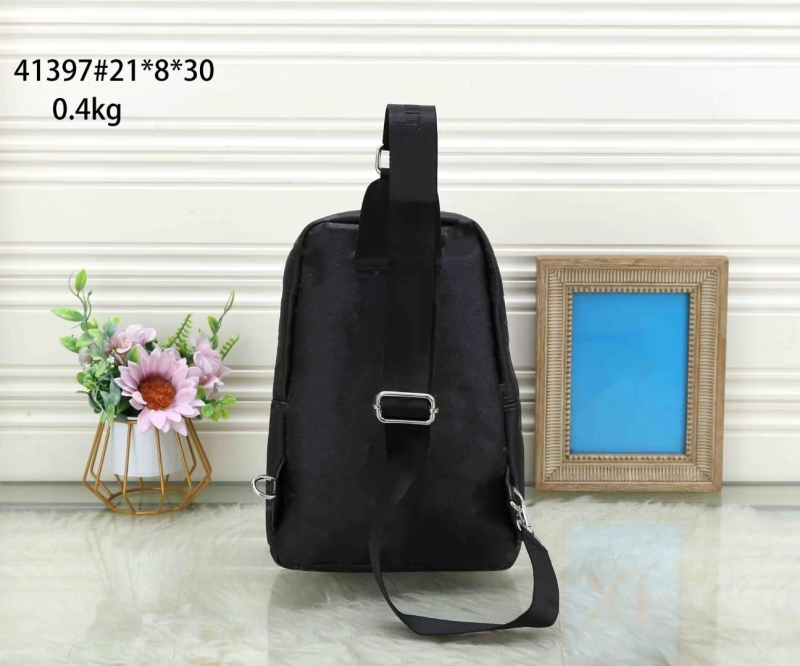 Muška torba preko prsa – ulični stil, PU materijal, velika kapaciteta, natpis slovima, podstava od poliestera