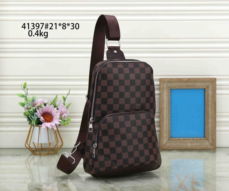 Muška torba preko prsa – ulični stil, PU materijal, velika kapaciteta, natpis slovima, podstava od poliestera