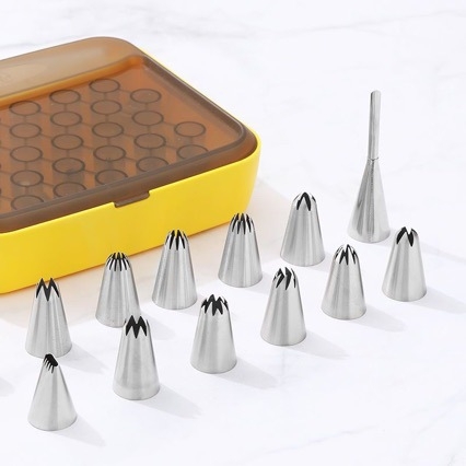 Комплект дюзи за украса на цветя — 304 неръждаема стомана, за декориране на торти, без внос