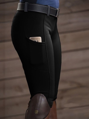 Női magas derekú rövid ceruza nadrág, poliészter-elasztán keverék, vékony anyag