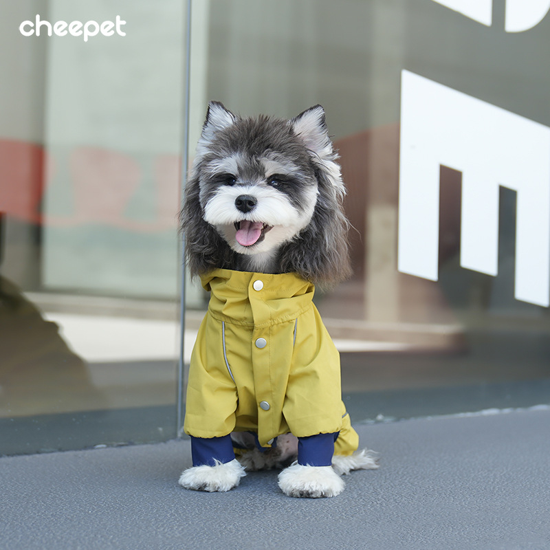 CheePet Pas kišu za pse za četiri sezone, otporan na vjetar i kišu, četveronožni kaput, poliester, casual stil