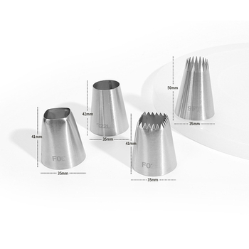 Díszítő cső, 304 rozsdamentes acélból, torták díszítéséhez, elegáns és érett stílus