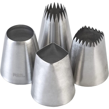 Díszítő cső, 304 rozsdamentes acélból, torták díszítéséhez, elegáns és érett stílus