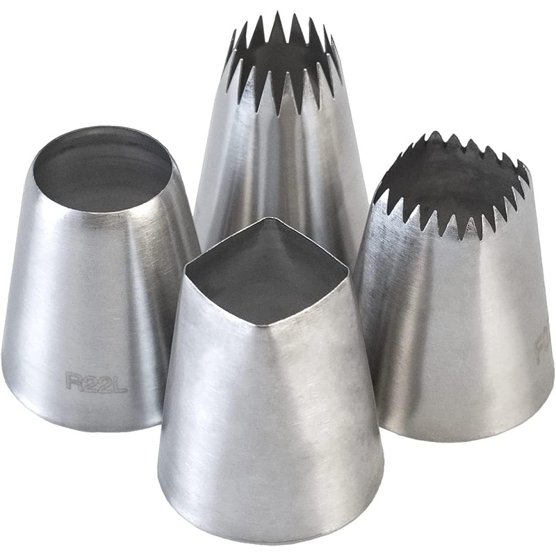 Díszítő cső, 304 rozsdamentes acélból, torták díszítéséhez, elegáns és érett stílus