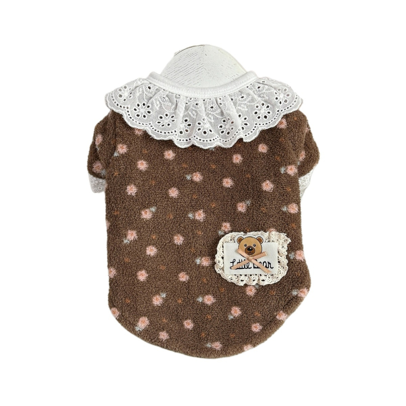 Jesensko-zimska odjeća za pse i mačke s crtić Teddy i Corgi motivom, kardigan jakna