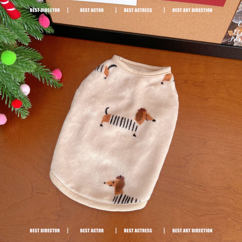 Prsluk za kućne ljubimce — poliester, casual stil, unisex, Hu sanhua, dvostruko obloženo flisom