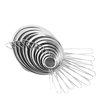 Nerđajući čelik kuhinjsko cjedilo s mrežom ravnog uzorka twill, s jednim kukom i zaštitom od opeklina, novi kineski stil, izlazak ljeta 2020.