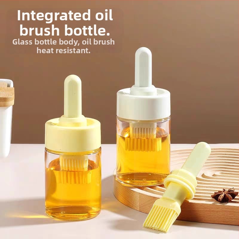 Četka za roštilj s integriranom posudom za ulje, silikonim držakom i PP vlaknima