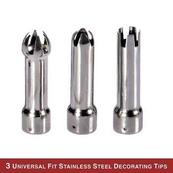 Комплект дюзи за украса, 304 неръждаема стомана, съвместим с пош за украса, за крем и пяна