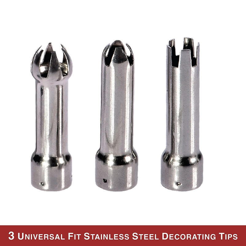Комплект дюзи за украса, 304 неръждаема стомана, съвместим с пош за украса, за крем и пяна