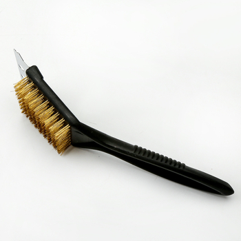 Četka za roštilj s oštrim repom, čelične vlasi, PP držač, moderni minimalistički stil, za čišćenje mreže roštilja