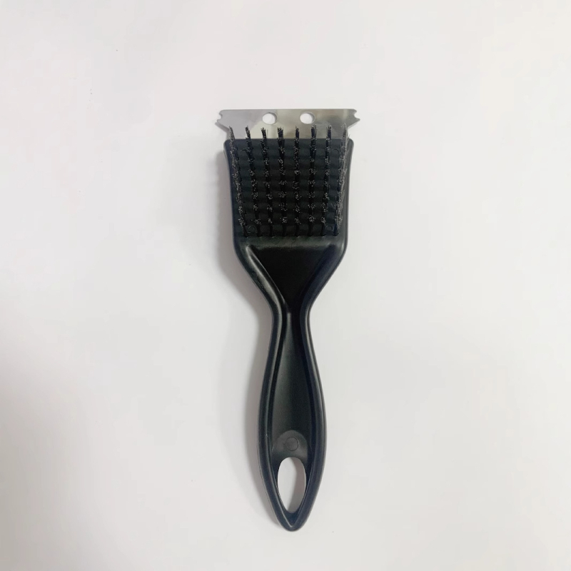 Četka za roštilj s oštrim repom, čelične vlasi, PP držač, moderni minimalistički stil, za čišćenje mreže roštilja