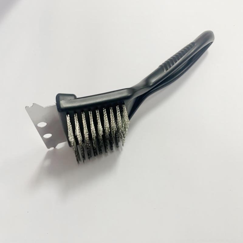 Četka za roštilj s oštrim repom, čelične vlasi, PP držač, moderni minimalistički stil, za čišćenje mreže roštilja