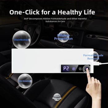 Μίνι απολυμαντικό όζον για φορμαλδεΰδη και απομάκρυνση οσμών, με αρνητικά ιόντα και όζον, ροή αέρα 50 m3/h, θόρυβος κάτω από 36 dB, τροφοδοσία USB