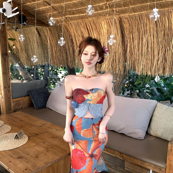 Női mintás top, akril szálak, városi stílus, 2022 nyár, felnőtt nőknek