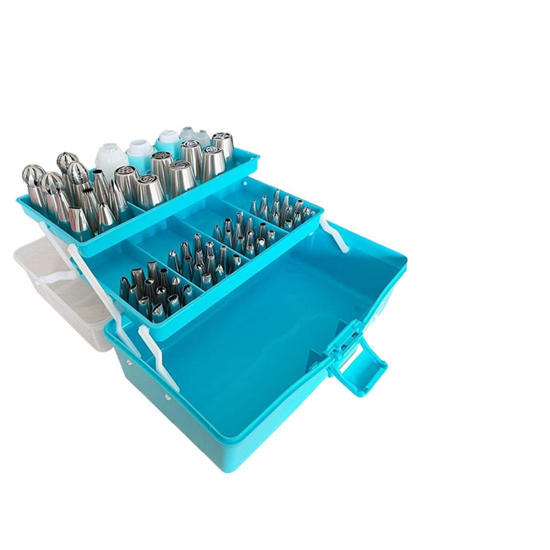 Set od 44 nastavaka za ukrašavanje torti, od 304 nehrđajućeg čelika, kuhinjski alati za pečenje, pakiranje 13x13x3 cm