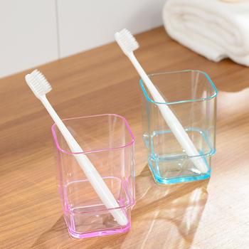 Plastični držač čaše za četkicu za zube u kupaonici - prozirna čaša za ispiranje usta; Marka PAPAH/Creeper; Materijal: Plastika; Tisak loga: Ne; Prilagodba: Ne; Uvoz: Ne